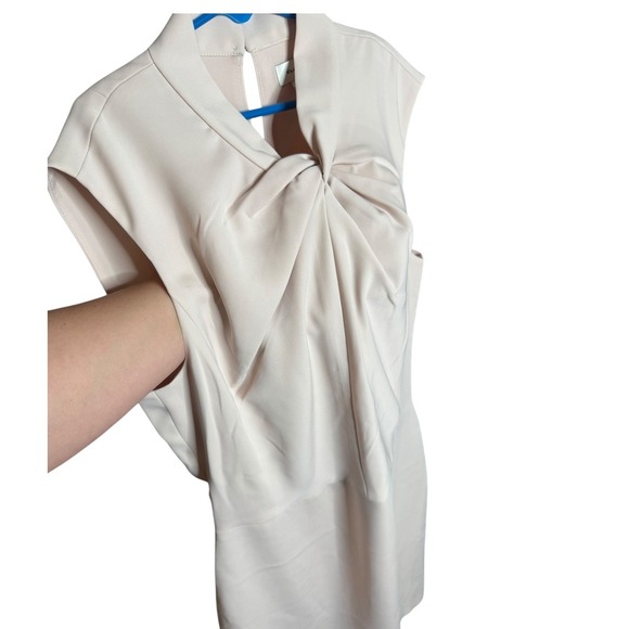 Club Monaco SleevelessTwist Neck Dress Pink Rose Size 4 Career Classy Minimalist - Picture 2 of 11